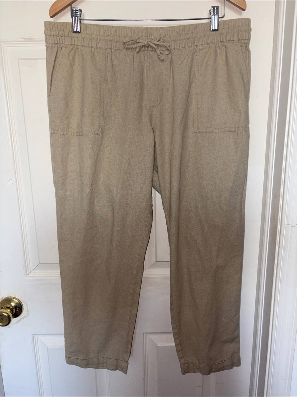 Old Navy Linen Pants Khaki Size L